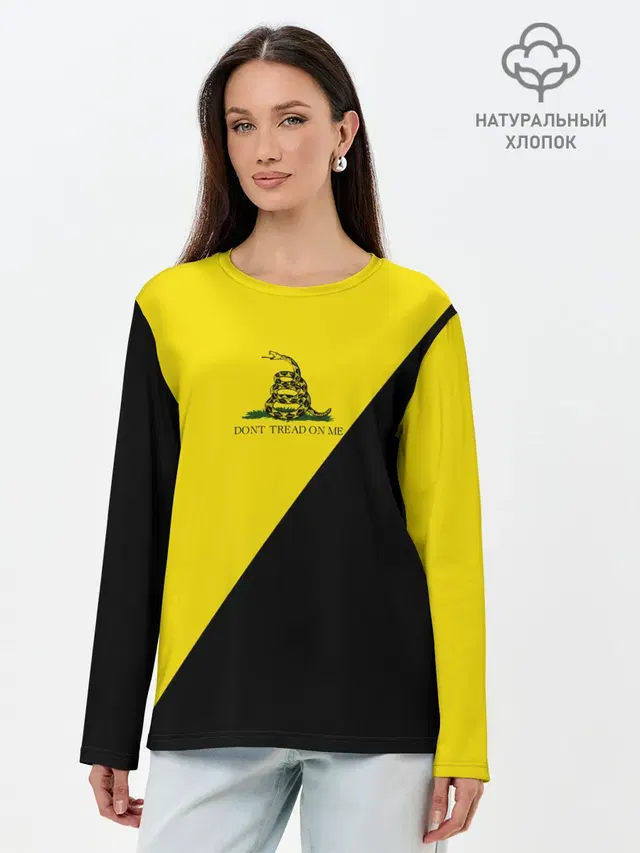 Лонгслив женский с принтом «Анархия — Dont tread on me»