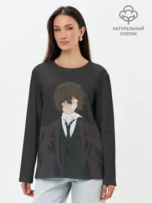 Лонгслив женский с принтом «Osamu Dazai»