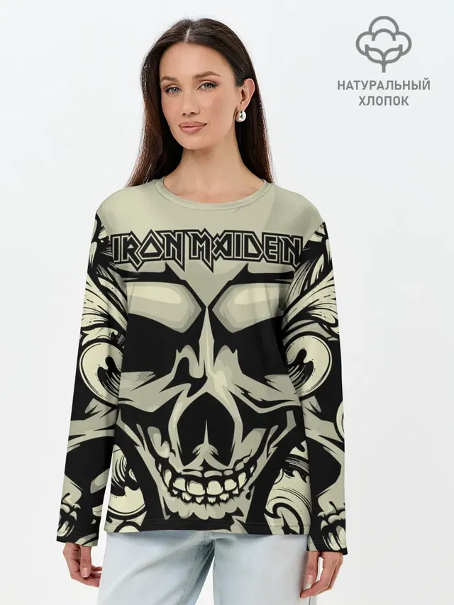 Лонгслив женский с принтом «Skull»