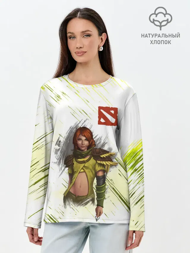 Лонгслив женский с принтом «Dota2 — Windranger»