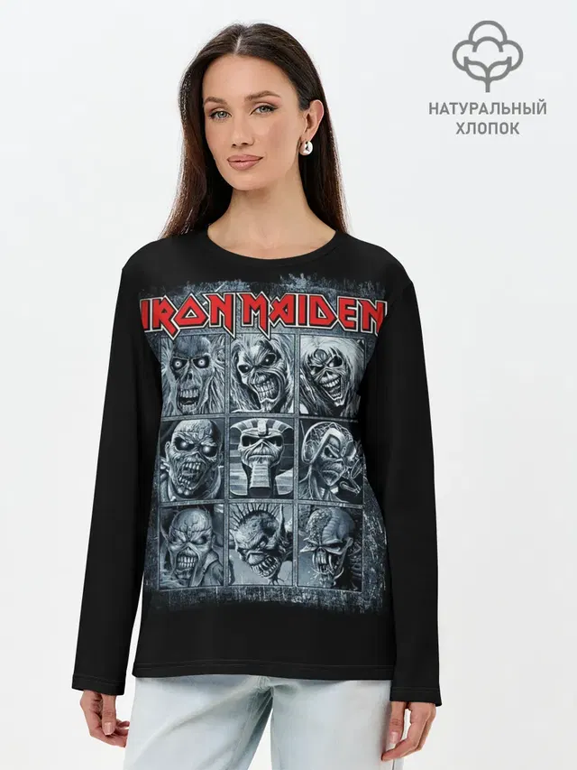 Лонгслив женский с принтом «Iron Maiden»