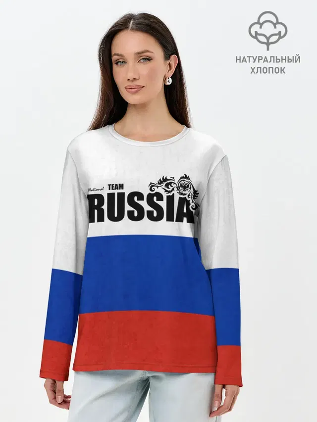 Лонгслив женский. Хлопок