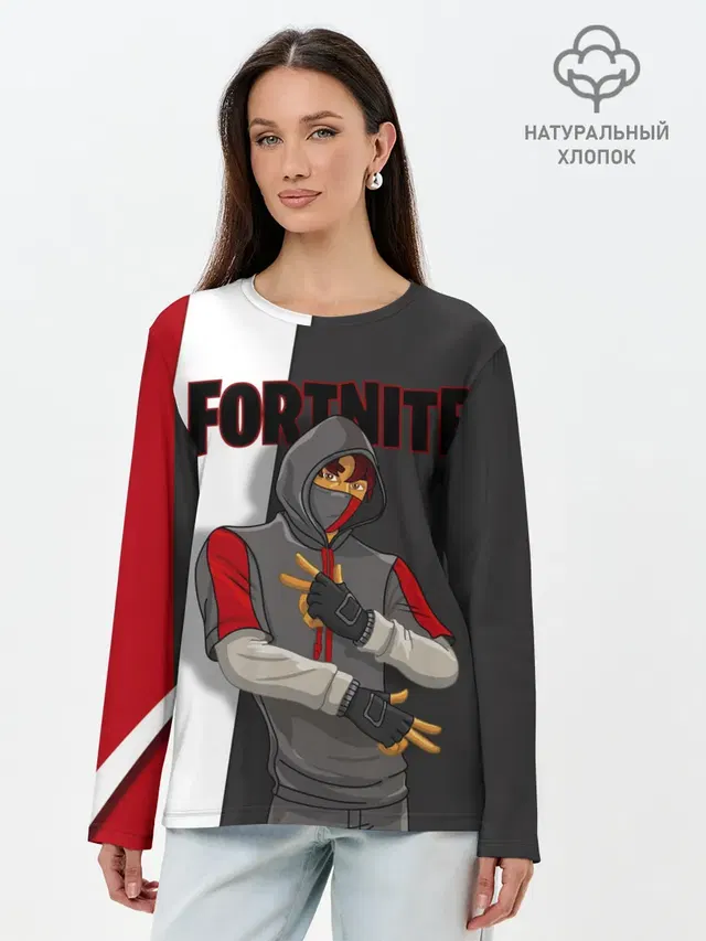 Лонгслив женский. Хлопок