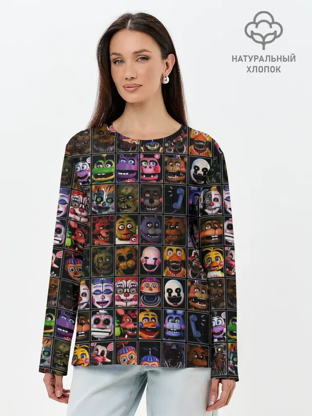 Лонгслив женский с принтом «Five Nights At Freddy\s»