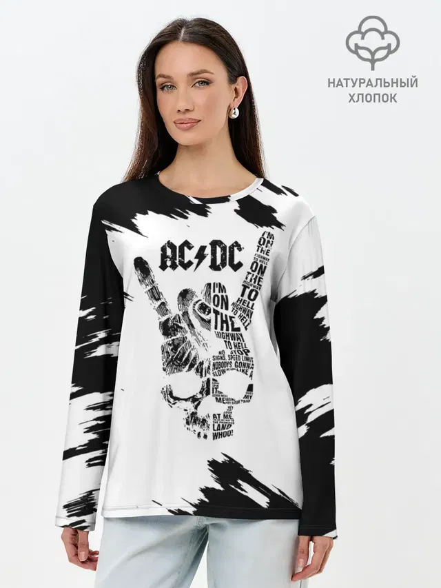 Лонгслив женский с принтом «AC/DC»