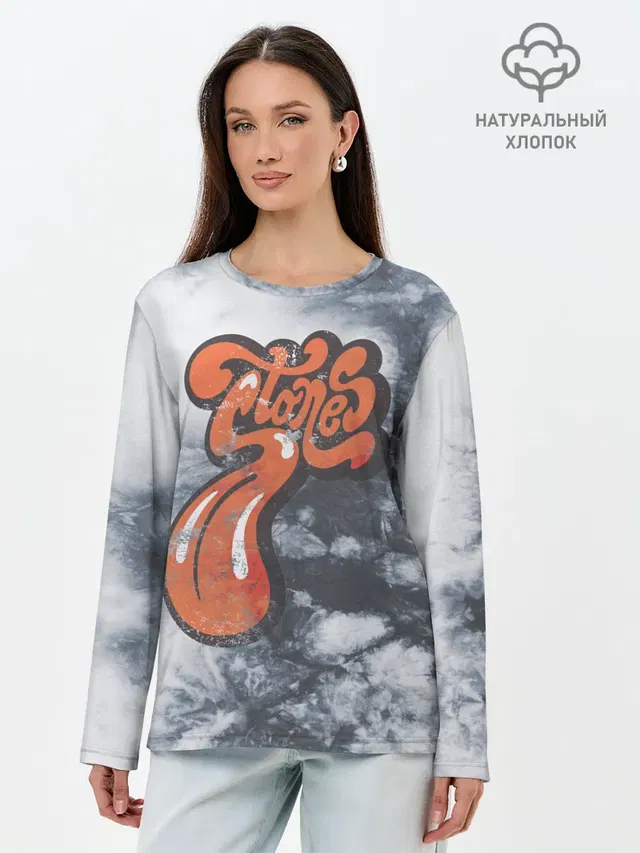 Лонгслив женский с принтом «Rolling Stones»
