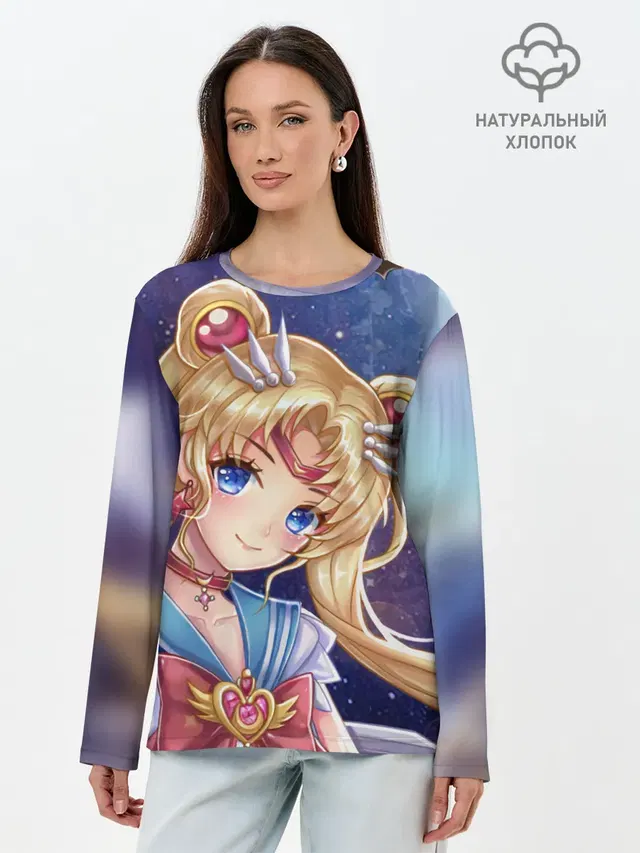 Лонгслив женский с принтом «Sailor Moon»