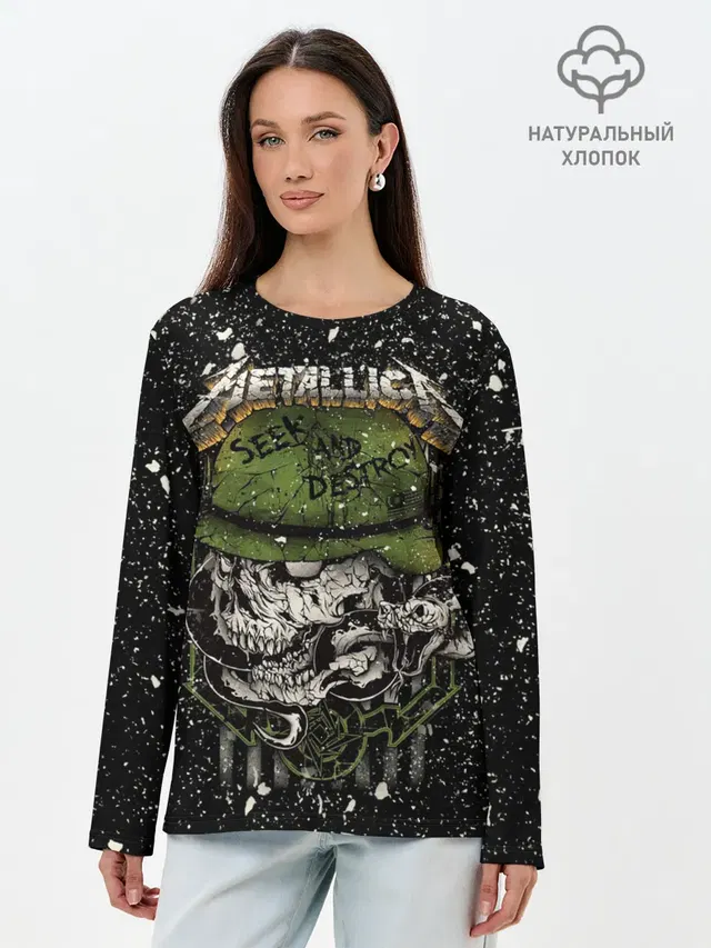 Лонгслив женский с принтом «Metallica»