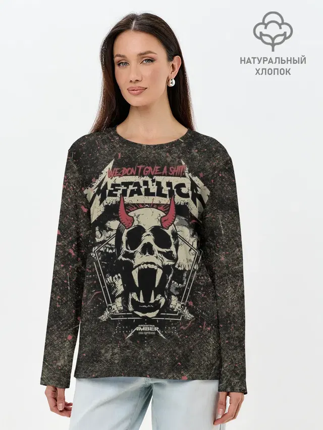 Лонгслив женский с принтом «Metallica»