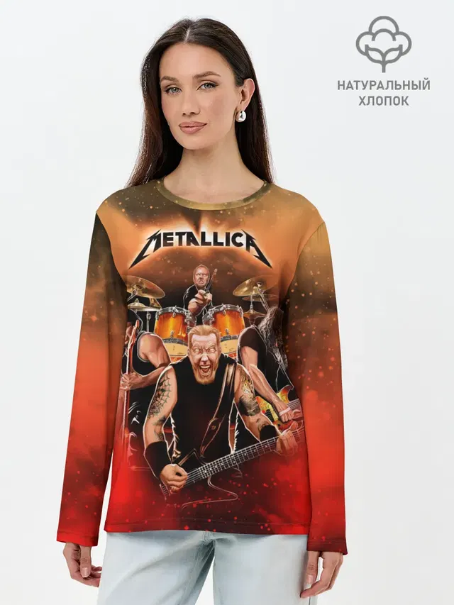Лонгслив женский. Хлопок
