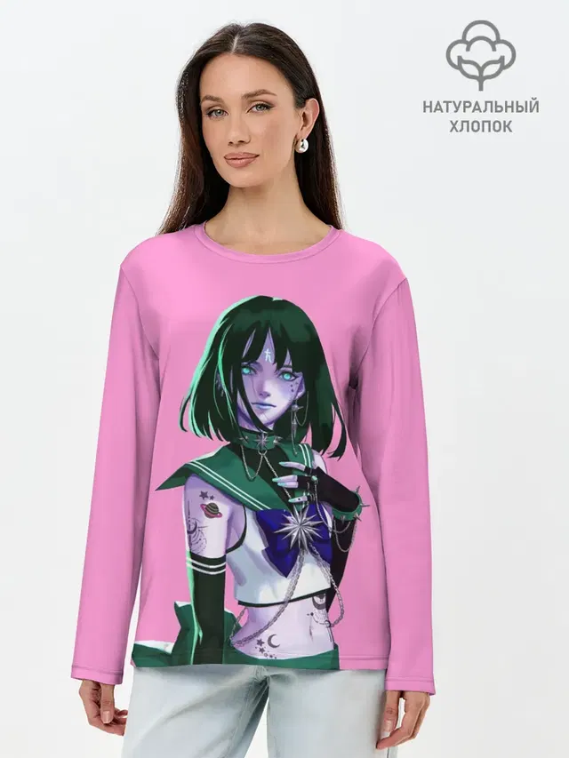 Лонгслив женский с принтом «Sailor Saturn»