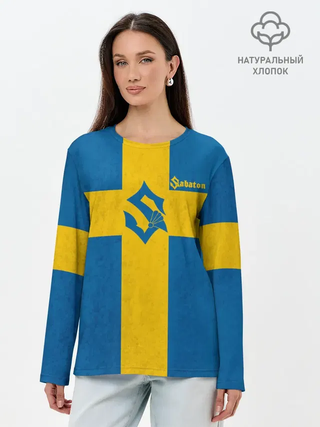 Лонгслив женский. Хлопок