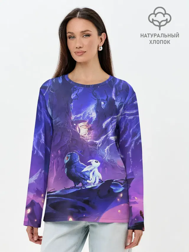 Лонгслив женский с принтом «Ori and the will of the wisps»