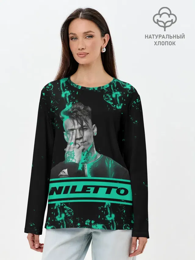 Лонгслив женский с принтом «NILETTO»