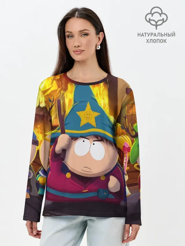 Лонгслив женский с принтом «Разное — ЮЖНЫЙ ПАРК — SOUTH PARK»