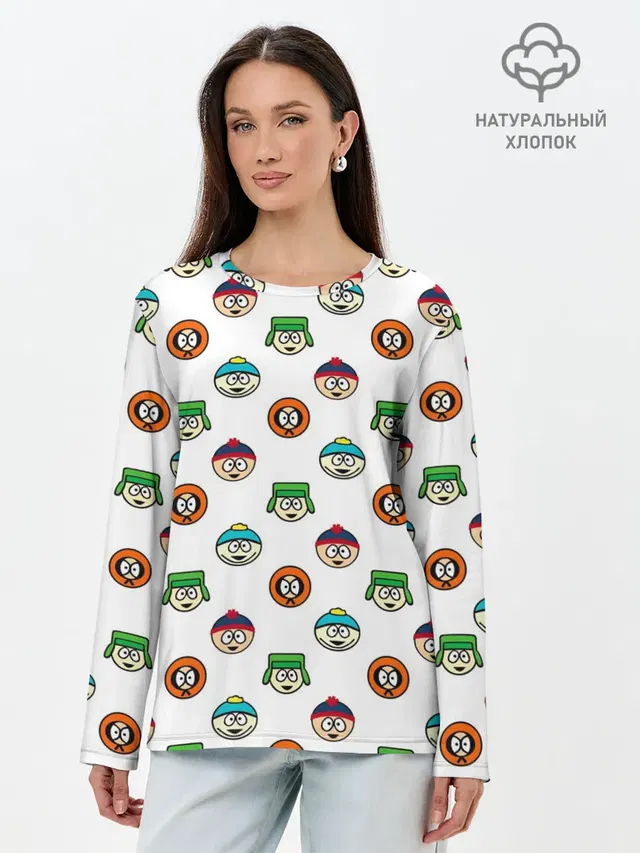 Лонгслив женский. Хлопок