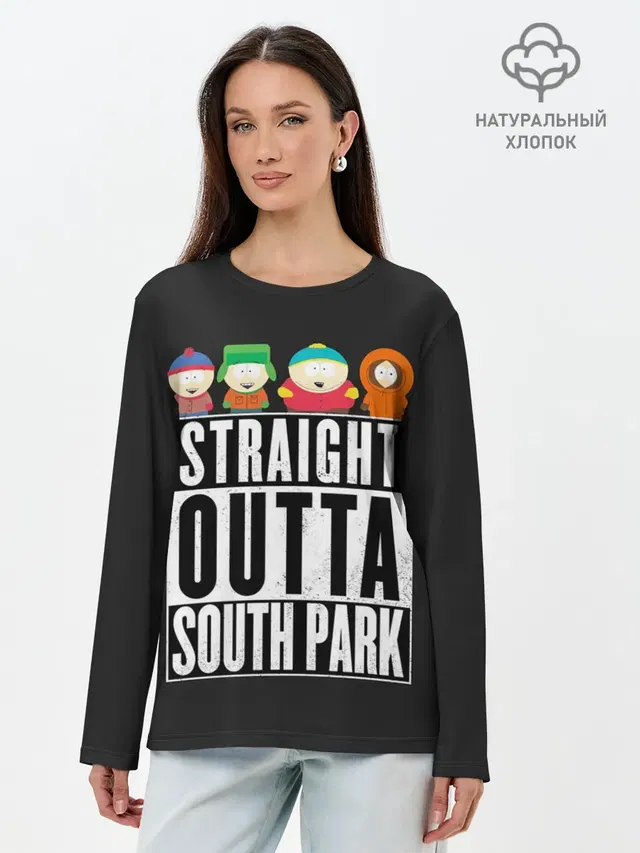 Лонгслив женский с принтом «Разное — South Park»