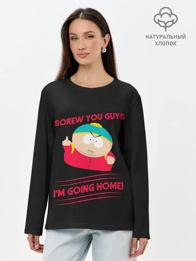Лонгслив женский с принтом «Разное — Cartman»