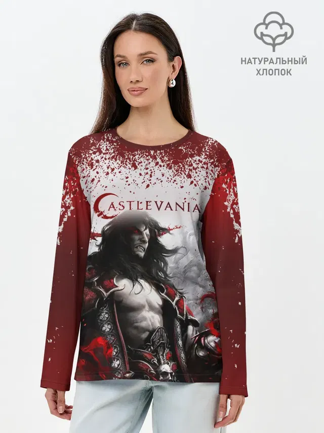 Лонгслив женский с принтом «Vampire — Castlevania»