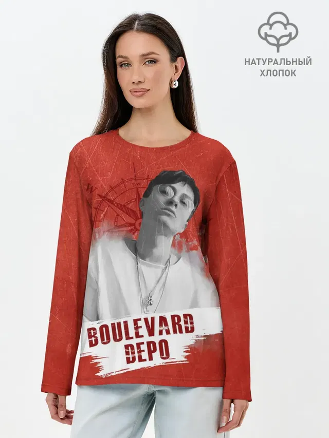 Лонгслив женский с принтом «Boulevard Depo»