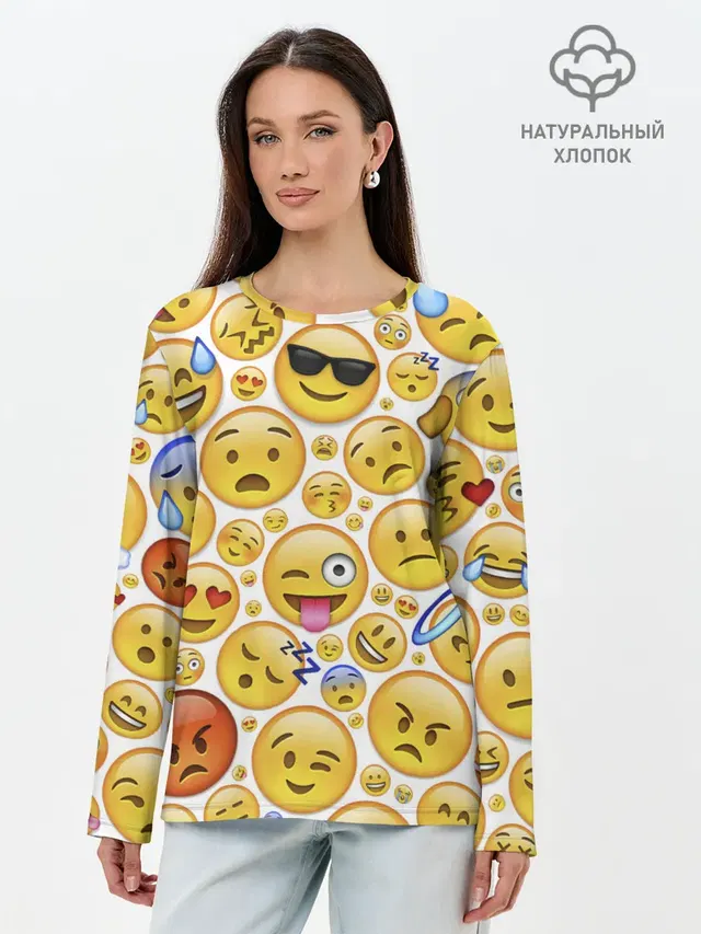 Лонгслив женский. Хлопок