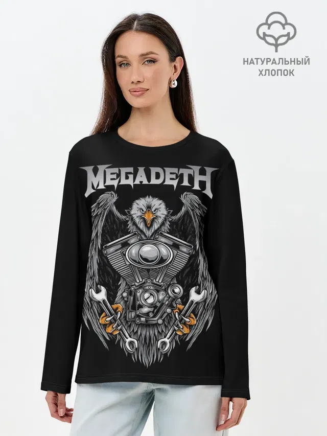 Лонгслив женский с принтом «Megadeth»