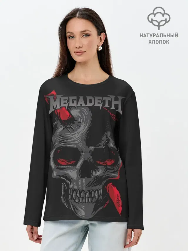 Лонгслив женский с принтом «Megadeth»