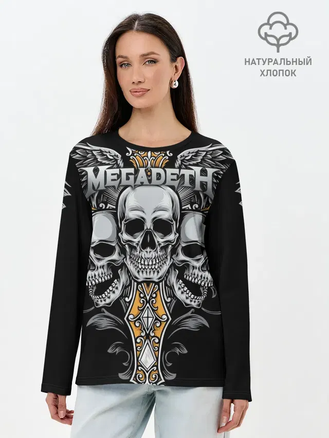 Лонгслив женский с принтом «Megadeth»