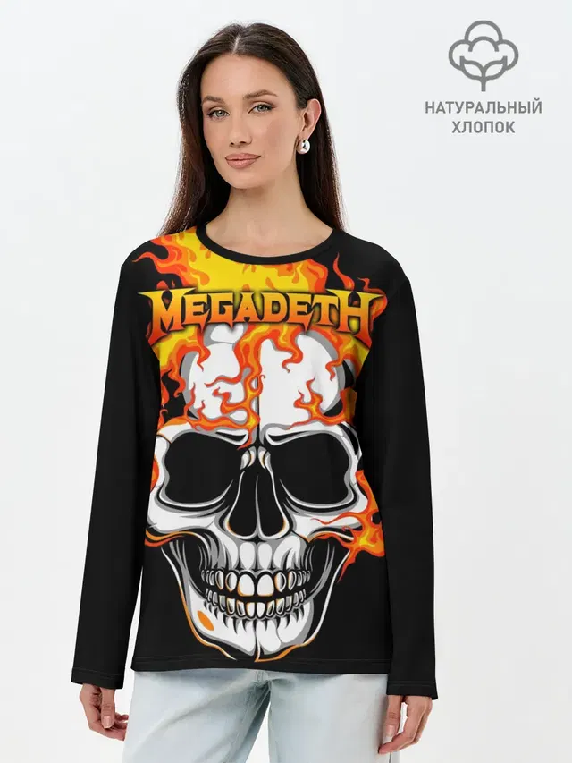 Лонгслив женский с принтом «Megadeth»
