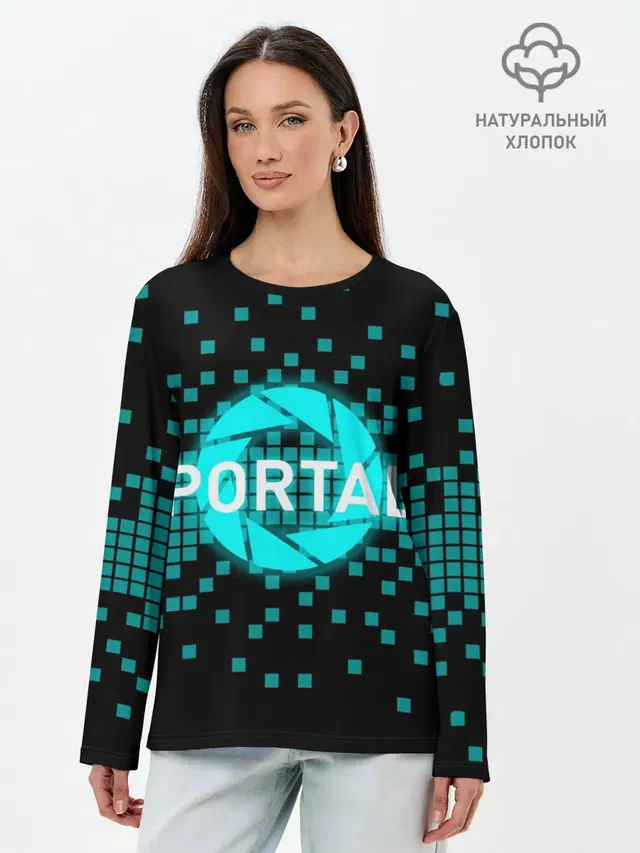 Лонгслив женский с принтом «Portal series»