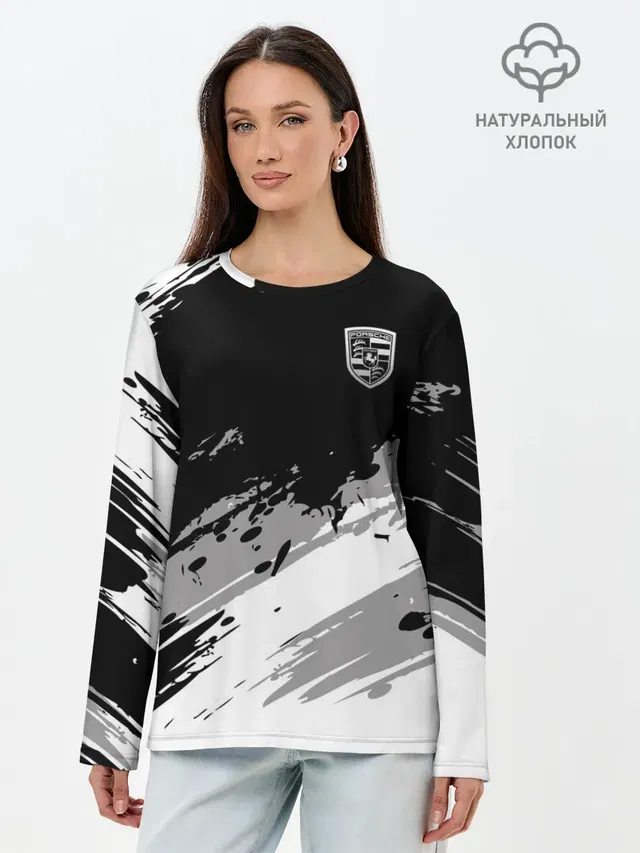 Лонгслив женский. Хлопок