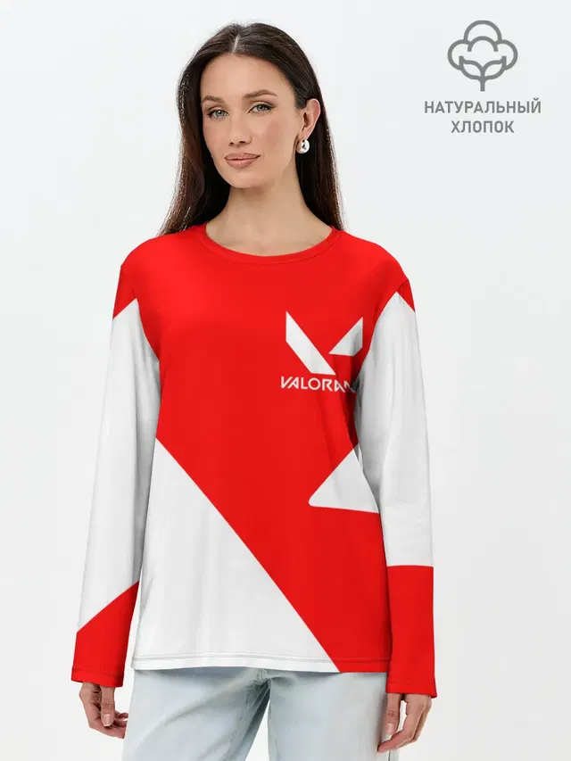Лонгслив женский. Хлопок