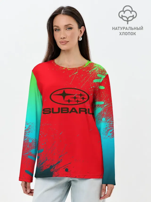 Лонгслив женский с принтом «Subaru»