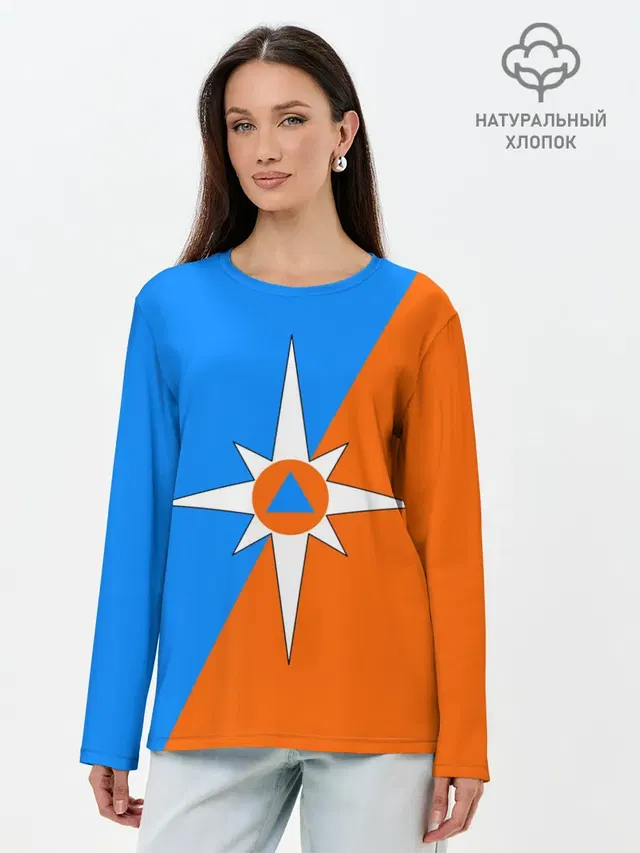 Лонгслив женский. Хлопок