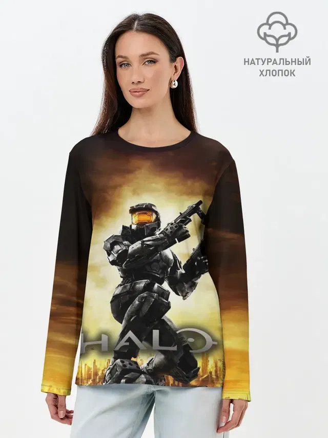 Лонгслив женский с принтом «Halo Infinite»