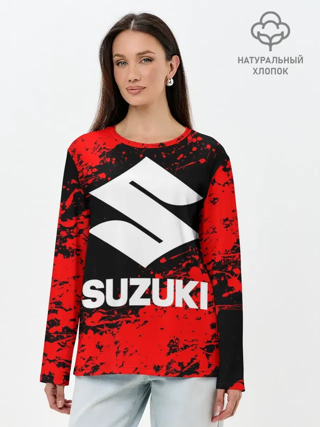 Лонгслив женский с принтом «Suzuki»