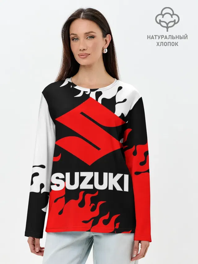 Лонгслив женский с принтом «Suzuki»