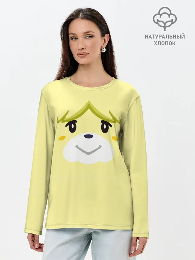 Лонгслив женский с принтом «Animal Crossing — Isabelle»