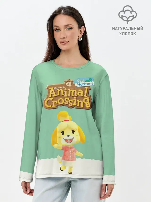 Лонгслив женский с принтом «Animal Crossing»