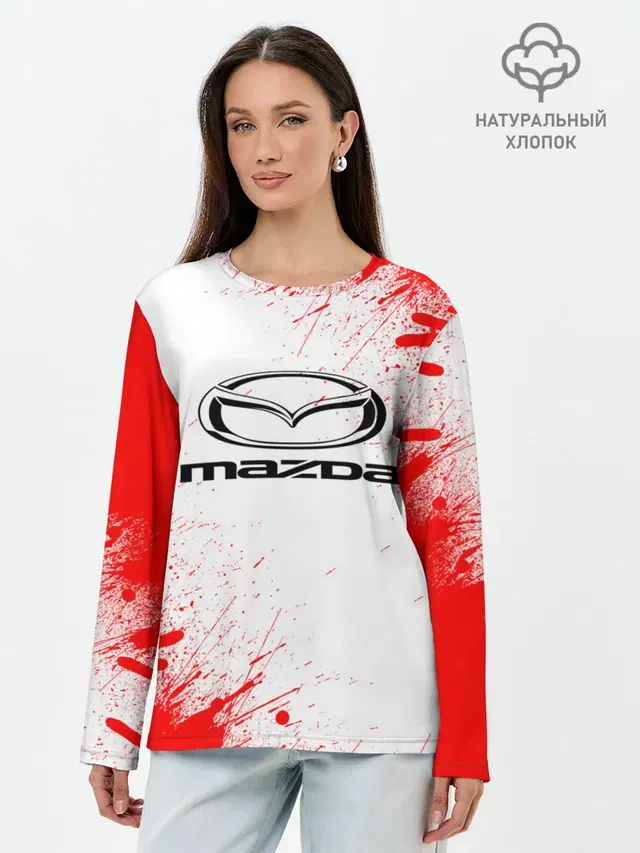 Лонгслив женский с принтом «Car logo»
