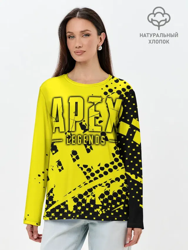 Лонгслив женский с принтом «Halftone»