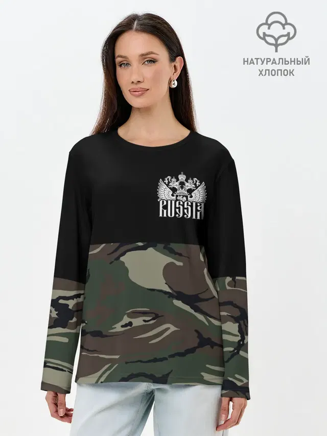 Лонгслив женский. Хлопок