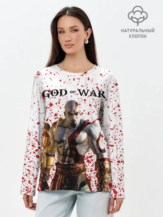 Лонгслив женский с принтом «God of war»