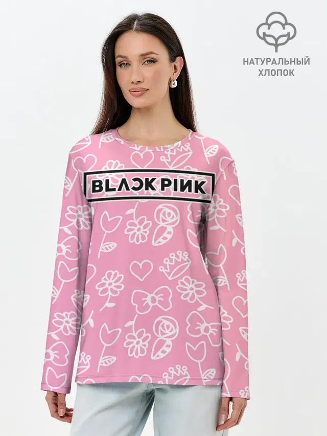 Лонгслив женский с принтом «BlackPink»