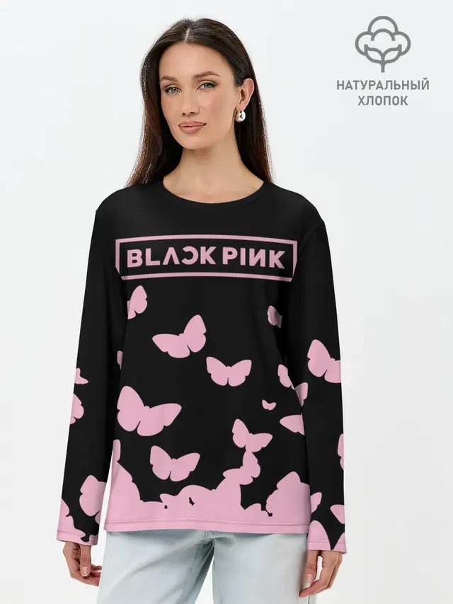 Лонгслив женский с принтом «BlackPink»