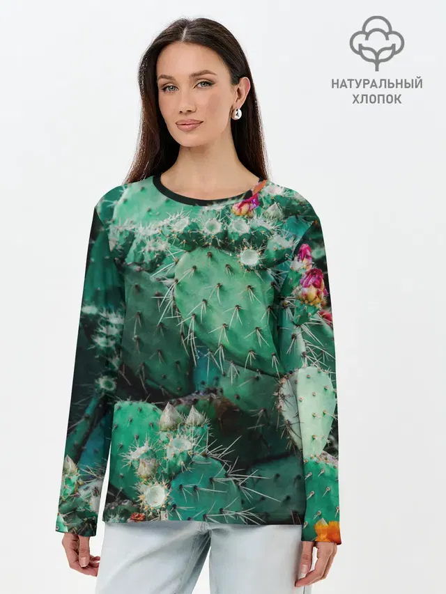 кактусы с цветами реализм