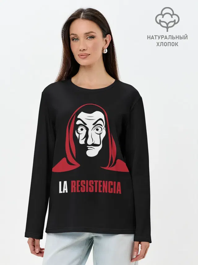 Лонгслив женский. Хлопок