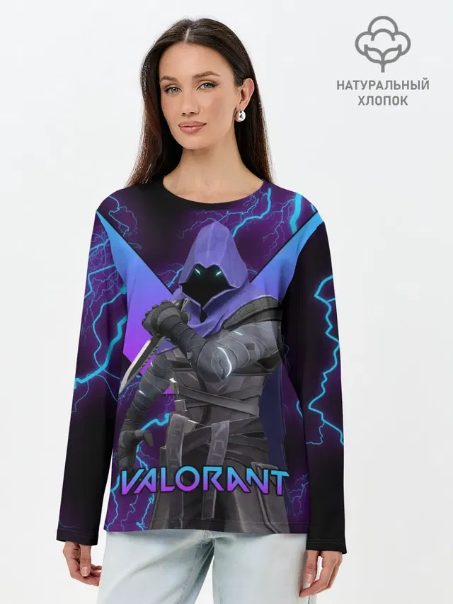 Лонгслив женский с принтом «Valorant — VALORANT OMEN»