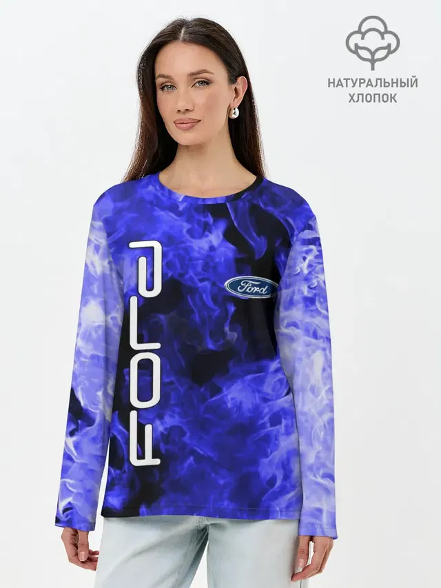 Лонгслив женский. Хлопок
