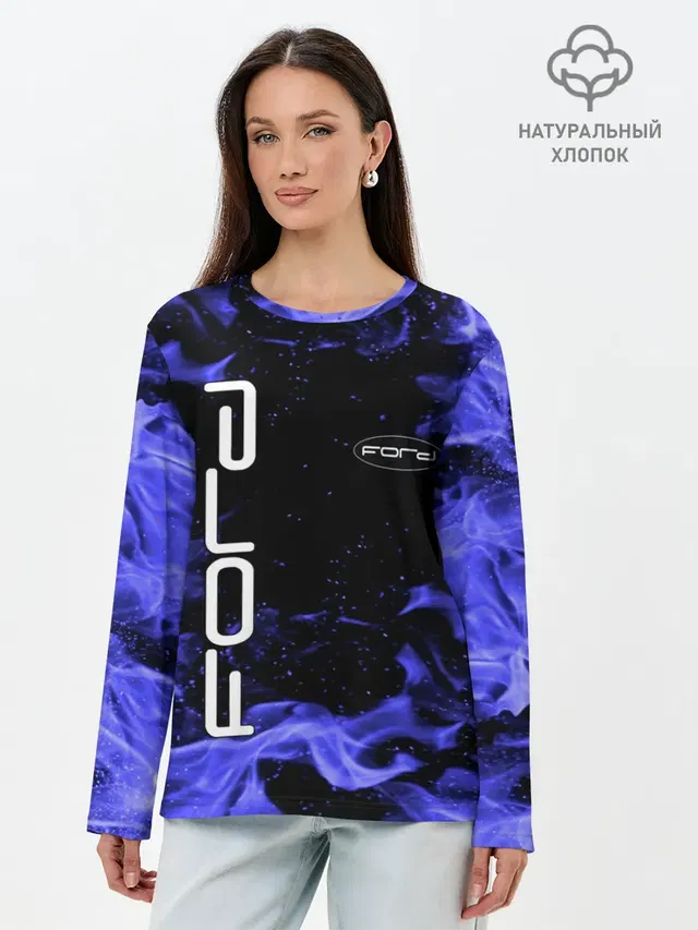 Лонгслив женский. Хлопок